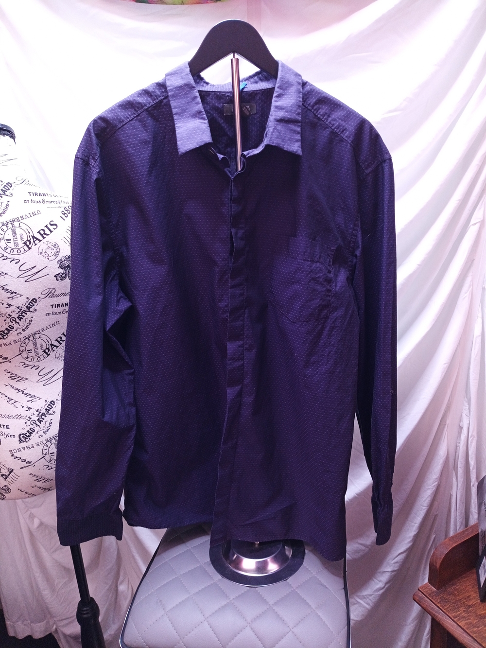 Kenneth Cole Reaction Men's Deep Purple Button-Down Shirt